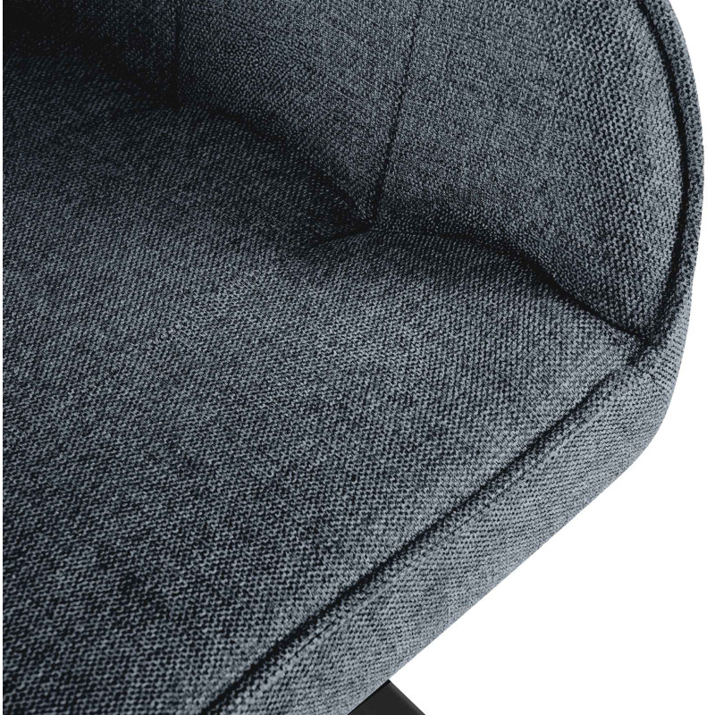 Chaise Pettuli, tissu gris foncé