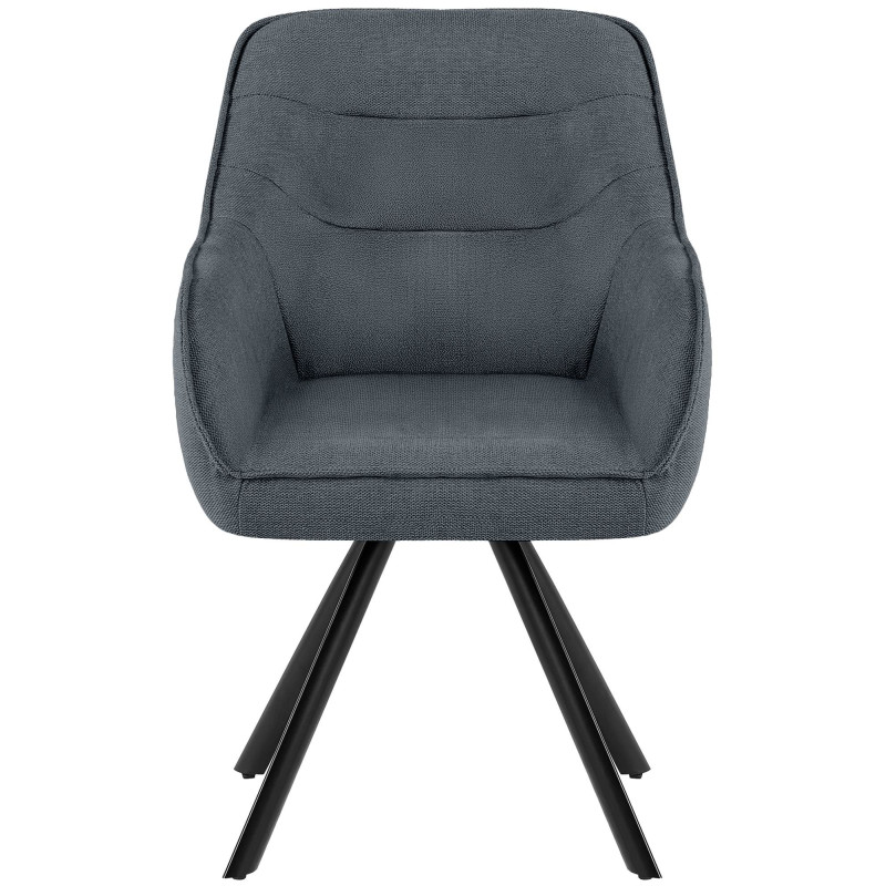 Chaise Pettuli, tissu gris foncé