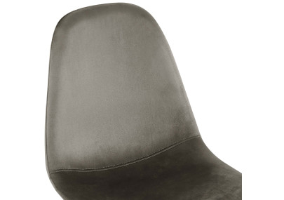 Chaise de salle à manger Napier en velours anthracite