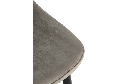 Chaise de salle à manger Napier en velours anthracite