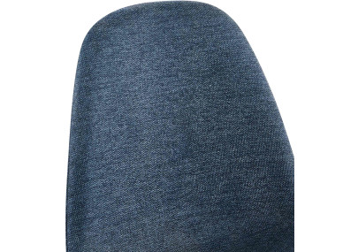 Chaise de salle à manger Napier, tissu bleu foncé