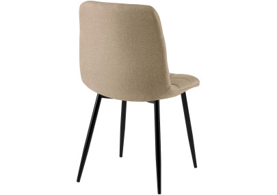 Ensemble de 4 chaises de salle à manger Antibes, tissu taupe