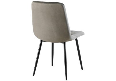 Ensemble de 2 chaises de salle à manger Clairton en velours anthracite