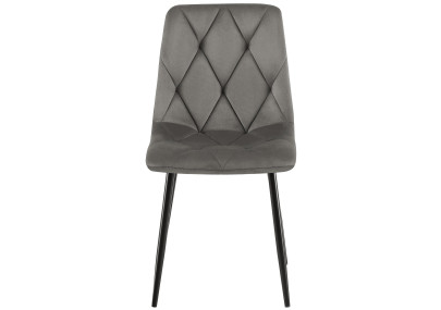 Ensemble de 2 chaises de salle à manger Clairton en velours anthracite