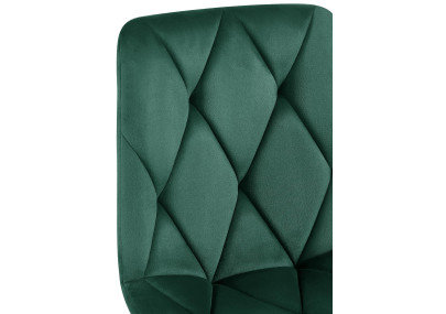 Ensemble de 2 chaises de salle à manger Clairton en velours vert