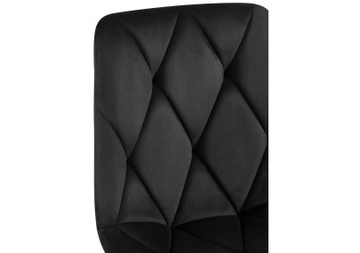 Ensemble de 2 chaises de salle à manger Clairton en velours noir