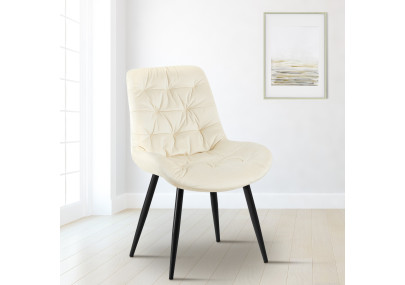 Ensemble de 2 chaises de salle à manger Rossford, couleur crème