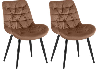 Ensemble de 2 chaises de salle à manger Rossford, marron
