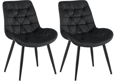 Ensemble de 2 chaises de salle à manger Rossford, noires