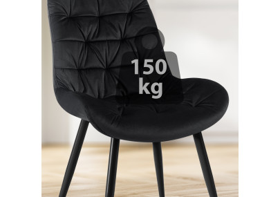 Ensemble de 2 chaises de salle à manger Rossford, noires