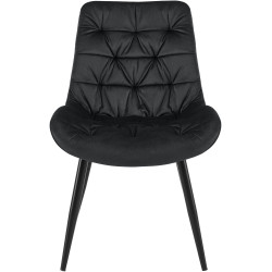 Ensemble de 2 chaises de salle à manger Rossford, noires