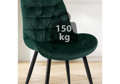 Ensemble de 2 chaises de salle à manger Rossford, vertes