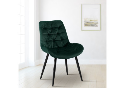 Ensemble de 2 chaises de salle à manger Rossford, vertes