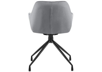 Ensemble de 2 chaises de salle à manger Welby en velours gris foncé