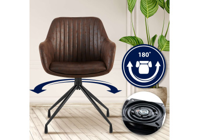 Ensemble de 2 chaises de salle à manger Welby Vintage marron foncé