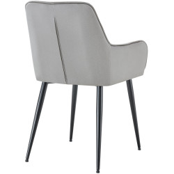 Ensemble de 2 chaises de salle à manger Ferndale en velours gris clair