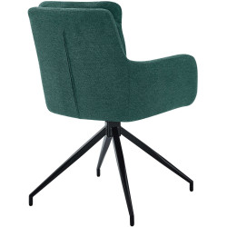 Ensemble de 2 chaises de salle à manger Somers en tissu vert