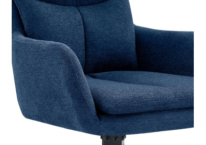 Ensemble de 2 chaises de salle à manger Somers en tissu bleu