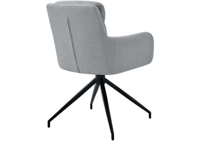 Ensemble de 2 chaises de salle à manger Somers en tissu gris clair