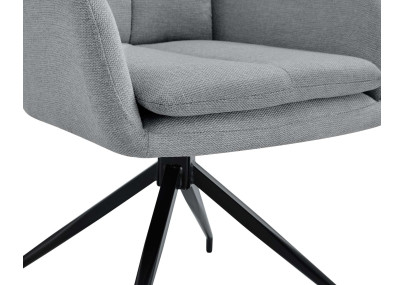 Ensemble de 2 chaises de salle à manger Somers en tissu gris clair