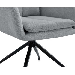 Ensemble de 2 chaises de salle à manger Somers en tissu gris clair