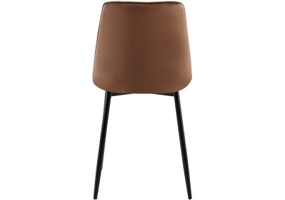 Ensemble de 2 chaises de salle à manger Gifford en velours marron