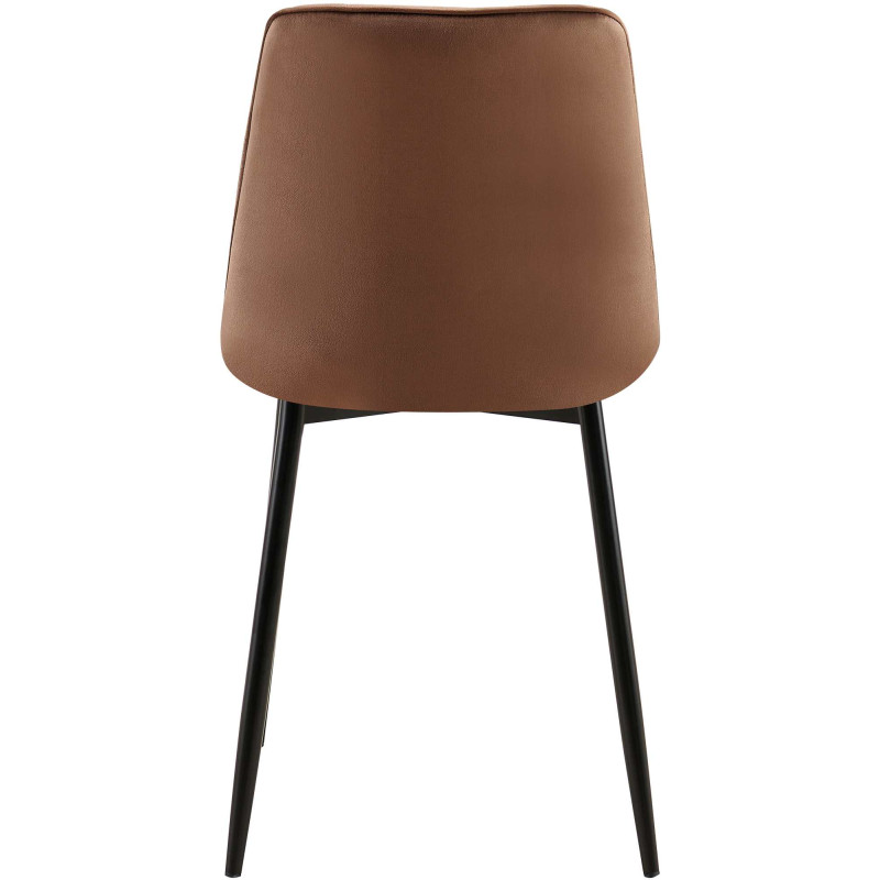 Ensemble de 2 chaises de salle à manger Gifford en velours marron