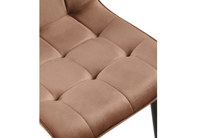 Ensemble de 2 chaises de salle à manger Gifford en velours marron