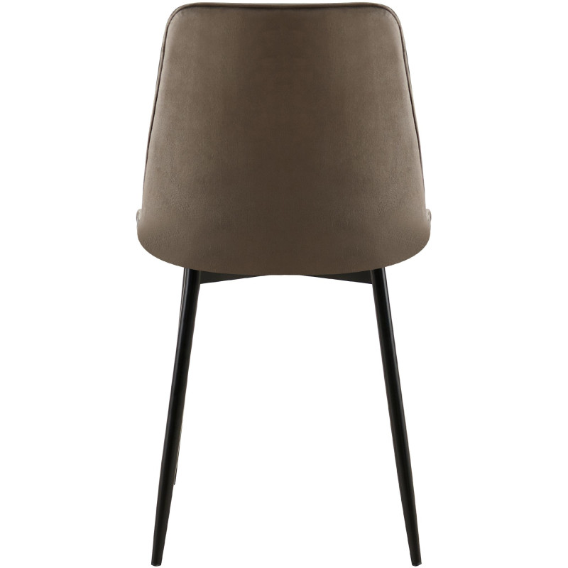 Ensemble de 2 chaises de salle à manger Gifford en velours anthracite