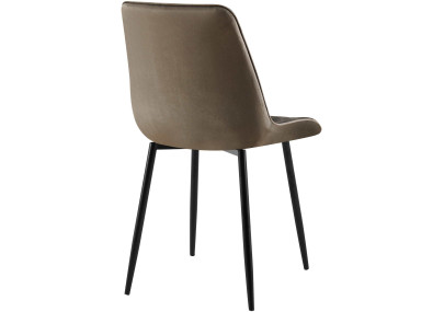 Ensemble de 2 chaises de salle à manger Gifford en velours anthracite