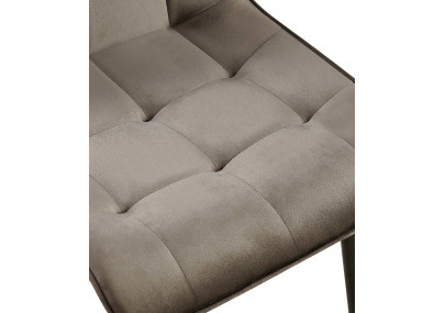 Ensemble de 2 chaises de salle à manger Gifford en velours anthracite