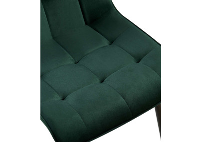 Ensemble de 2 chaises de salle à manger Gifford en velours vert