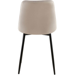 Ensemble de 2 chaises de salle à manger Gifford en velours gris