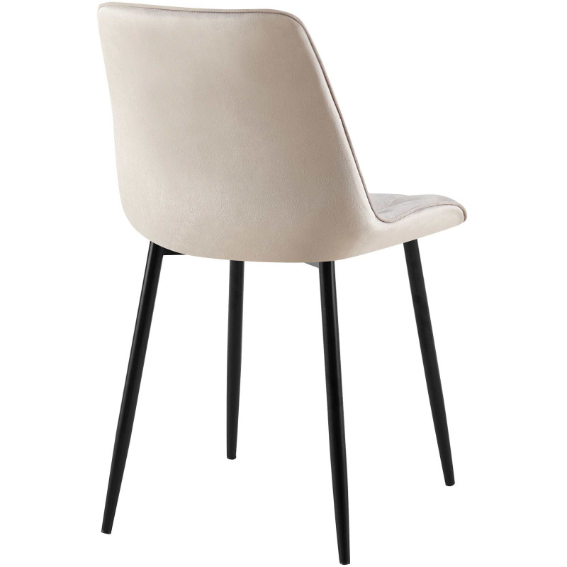 Ensemble de 2 chaises de salle à manger Gifford en velours gris