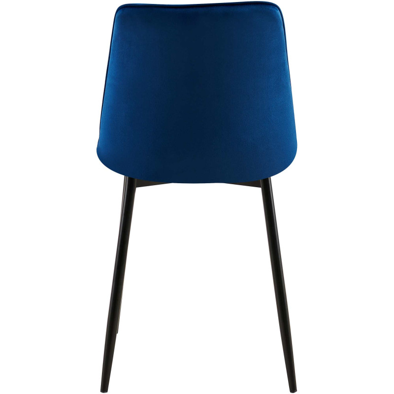 Ensemble de 2 chaises de salle à manger Gifford en velours bleu foncé