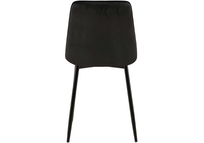 Ensemble de 2 chaises de salle à manger Gifford en velours noir