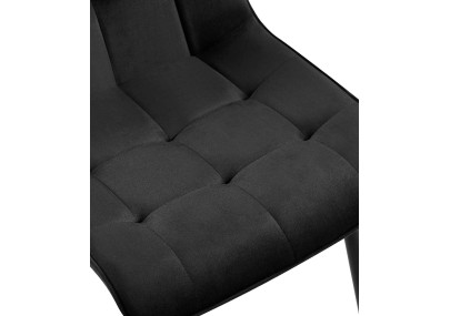 Ensemble de 2 chaises de salle à manger Gifford en velours noir