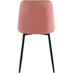 Ensemble de 2 chaises de salle à manger Gifford en velours rose