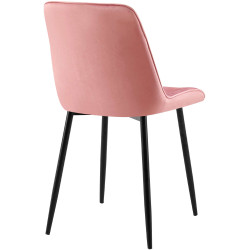 Ensemble de 2 chaises de salle à manger Gifford en velours rose