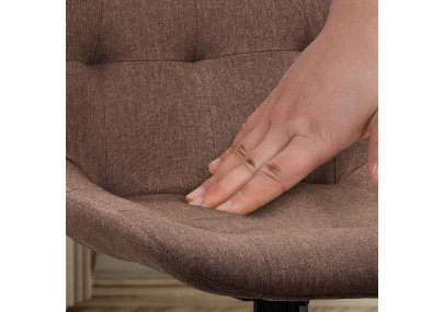 Ensemble de 2 chaises de salle à manger Merna, tissu taupe