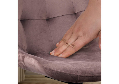 Ensemble de 2 chaises de salle à manger Merna en velours marron