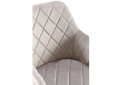 Ensemble de 2 chaises de salle à manger Monett, velours, B, gris