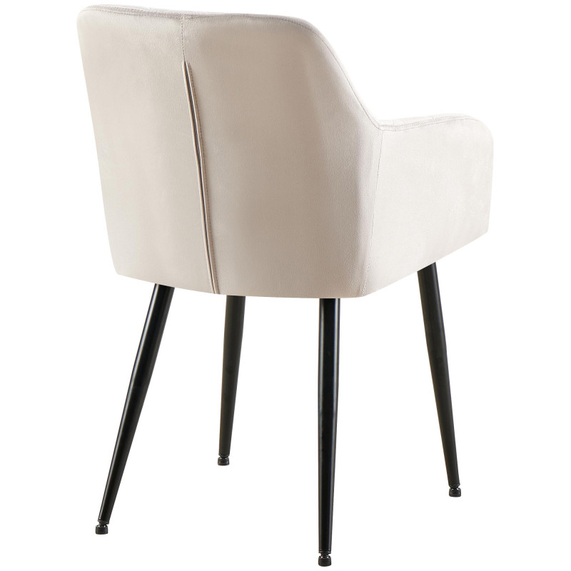 Ensemble de 2 chaises de salle à manger Monett, velours, B, gris