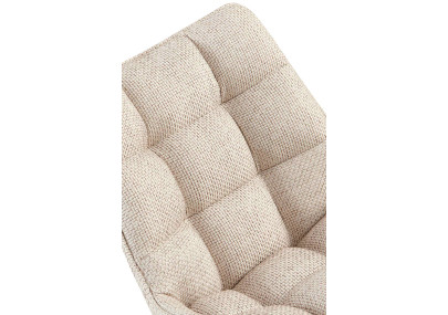 Ensemble de 2 chaises Saranda, tissu noir et ivoire