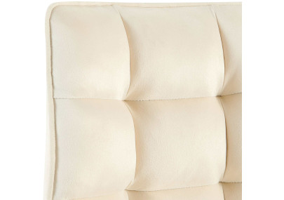 Ensemble de 2 chaises Saranda en velours crème