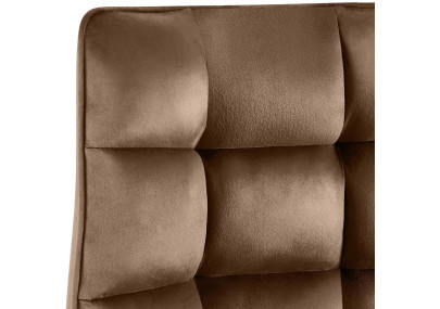 Ensemble de 2 chaises Saranda en velours marron