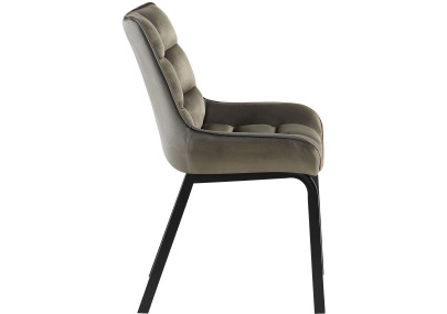 Ensemble de 2 chaises Saranda en velours anthracite