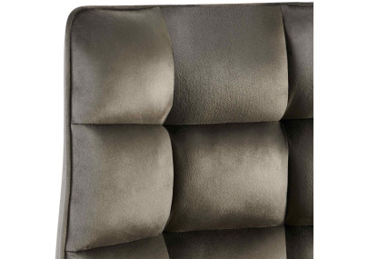 Ensemble de 2 chaises Saranda en velours anthracite