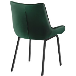Ensemble de 2 chaises Saranda, velours vert