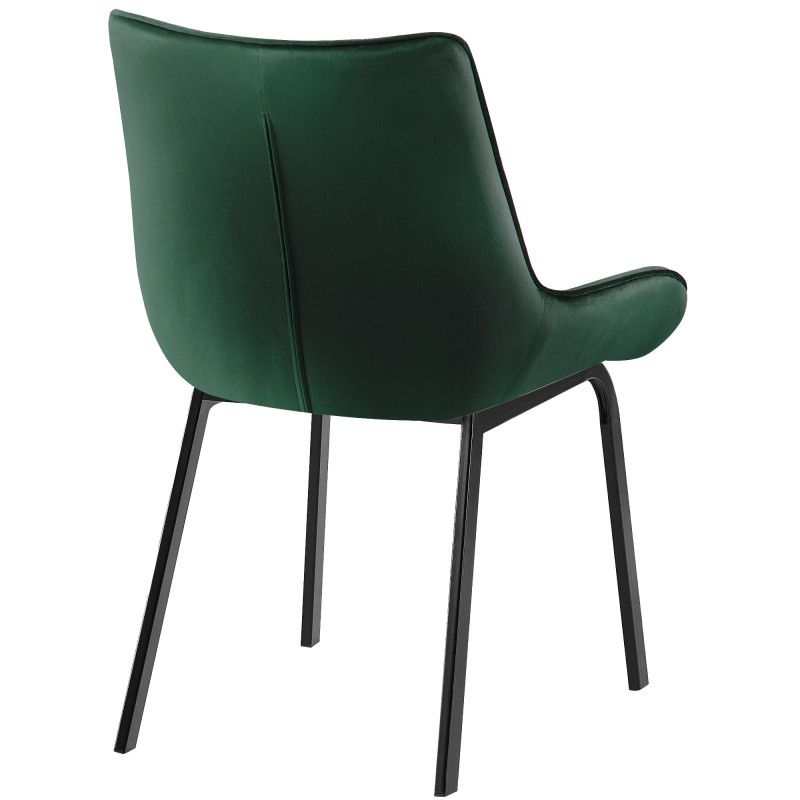 Ensemble de 2 chaises Saranda, velours vert